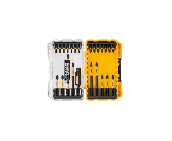 Набор бит DeWALT EXTREME FLEXTORQ, Phillips,Pozidriv, Torx, Slotted, L= 25, 57, 85 мм, 25 шт, кейс (DT70730T)