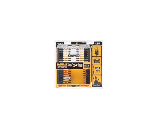 Набор бит DeWALT EXTREME FLEXTORQ, Phillips,Pozidriv, Torx, T10, L= 25,57 мм, 29 шт, кейс (DT70734T), изображение 2 Набор бит DeWALT EXTREME FLEXTORQ, Phillips,Pozidriv, Torx, T10, L= 25,57 мм, 29 шт, кейс (DT70734T), изображение 2