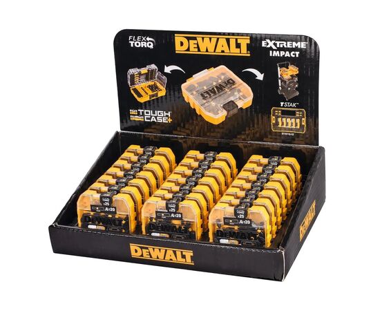 Набор бит DeWALT EXTREME FLEXTORQ, Torx, T20, L= 25 мм, 25 шт, кейс TOUGH CASE (DT70557T), изображение 4 Набор бит DeWALT EXTREME FLEXTORQ, Torx, T20, L= 25 мм, 25 шт, кейс TOUGH CASE (DT70557T), изображение 4