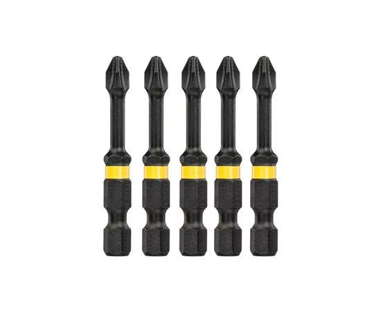 Набор бит DeWALT IMPACT TORSION, ударные, Philips, Ph2, L= 50 мм, 5 шт (DT7998T), изображение 2 Набор бит DeWALT IMPACT TORSION, ударные, Philips, Ph2, L= 50 мм, 5 шт (DT7998T), изображение 2