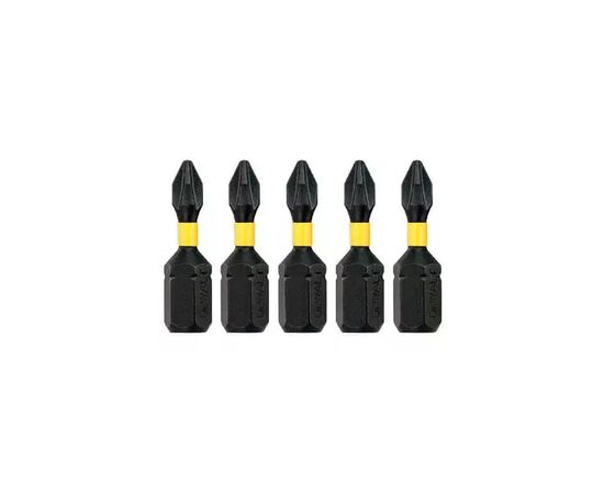 Набор бит DeWALT IMPACT TORSION, ударные, Philips, Ph2, L=25 мм, 5 шт (DT7994T), изображение 3 Набор бит DeWALT IMPACT TORSION, ударные, Philips, Ph2, L=25 мм, 5 шт (DT7994T), изображение 3