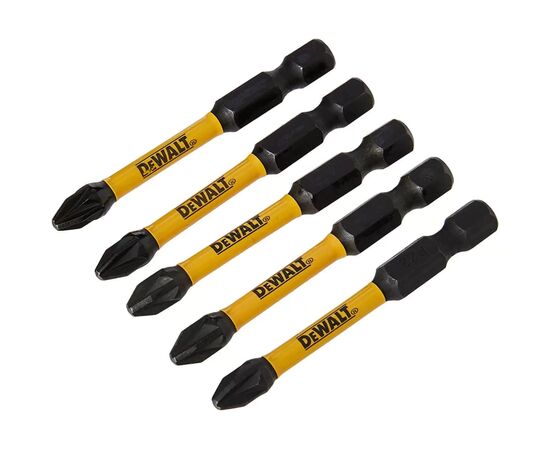 Набор бит DeWALT IMPACT TORSION, ударные, Pozidriv, Pz2, L=57 мм, 5 шт (DT7391T), изображение 3 Набор бит DeWALT IMPACT TORSION, ударные, Pozidriv, Pz2, L=57 мм, 5 шт (DT7391T), изображение 3