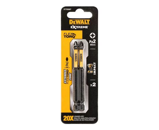 Набор бит DeWALT IMPACT TORSION, ударные, Pz2, L = 89 мм, 2 шт (DT70566T)