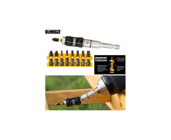 Набор бит DeWALT IMPACT TORSION, ударные, Torx, Philips, Pozidriv, L=25 мм, 10 шт (DT70578T), изображение 3 Набор бит DeWALT IMPACT TORSION, ударные, Torx, Philips, Pozidriv, L=25 мм, 10 шт (DT70578T), изображение 3