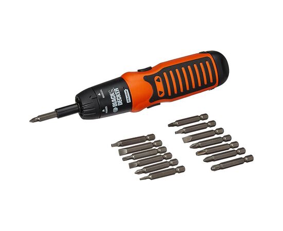 Отвертка Black&Decker с битами PH1, PZ2, SL8, Tx20, SQ1, PZ2, SQ3, L= 50 мм, 19 шт, блистер (A7073)
