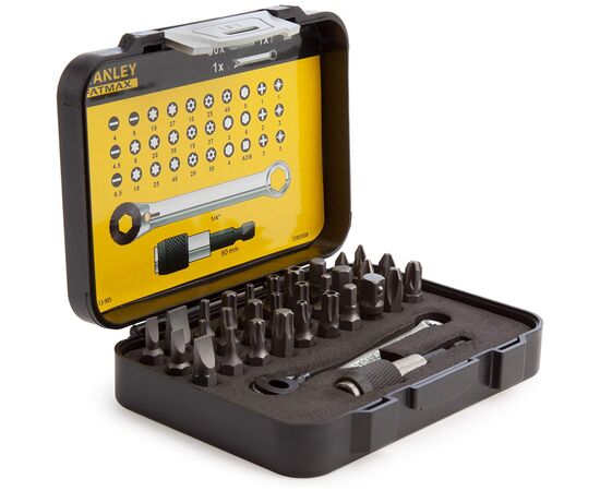 Набор бит Stanley "Expert", Ph2, Ph3, Pz2, Pz3, T10, T25, T30, L=25 мм, 32 шт, кейс (1-13-905), изображение 2 Набор бит Stanley "Expert", Ph2, Ph3, Pz2, Pz3, T10, T25, T30, L=25 мм, 32 шт, кейс (1-13-905), изображение 2