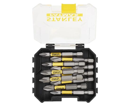 Набор бит Stanley FatMax, Phillips, Ph2, L= 50 мм, 10 шт, кейс (STA88573), изображение 2 Набор бит Stanley FatMax, Phillips, Ph2, L= 50 мм, 10 шт, кейс (STA88573), изображение 2