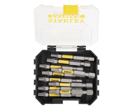 Набор бит Stanley FatMax, Torx, T20, L= 50 мм, 10 шт, кейс (STA88574), изображение 2 Набор бит Stanley FatMax, Torx, T20, L= 50 мм, 10 шт, кейс (STA88574), изображение 2