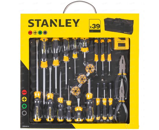 Набор инструментов Stanley 39 шт. + сумка для хранения (STHT0-62114), изображение 2 Набор инструментов Stanley 39 шт. + сумка для хранения (STHT0-62114), изображение 2