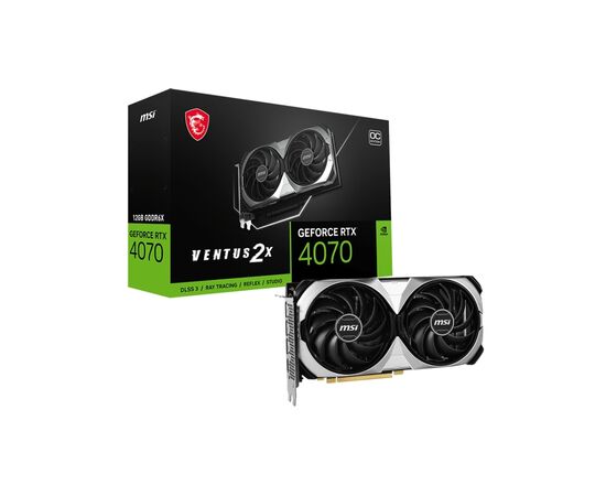 Відеокарта MSI GeForce RTX4070 12Gb VENTUS 2X OC (RTX 4070 VENTUS 2X 12G OC)