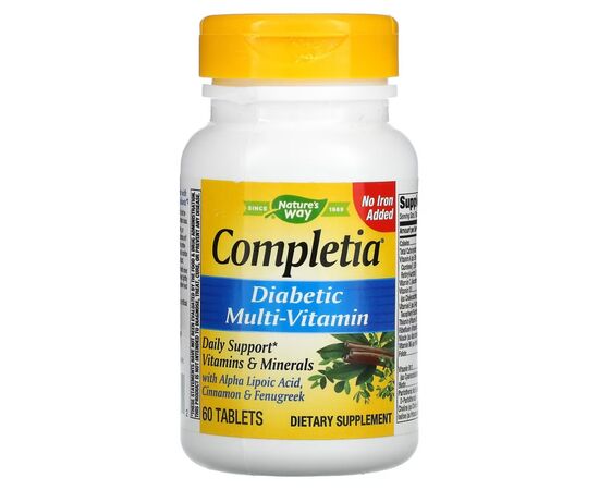 Мультивітамін Nature's Way Мультивітаміни для діабетиків, Completia, Diabetic Multi-Vitamin, 60 т (NWY-14923)
