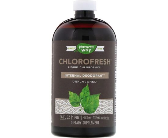 Вітамінно-мінеральний комплекс Nature's Way Рідкий Хлорофіл, Liquid Chlorophyll, (не ароматизований), 473 (NWY-03502)