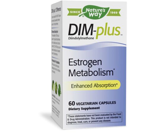 Вітамінно-мінеральний комплекс Nature's Way Метаболізм естрогенів, DIM-plus, Estrogen Metabolism, 60 вегетаріанс (NWY-14810)