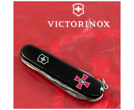 Нож Victorinox Climber Army Black "Емблема ВСУ" (1.3703.3_W0010u), изображение 2 Нож Victorinox Climber Army Black "Емблема ВСУ" (1.3703.3_W0010u), изображение 2