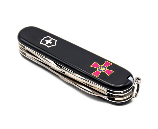 Нож Victorinox Climber Army Black "Емблема ВСУ" (1.3703.3_W0010u), изображение 6 Нож Victorinox Climber Army Black "Емблема ВСУ" (1.3703.3_W0010u), изображение 6