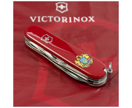 Нож Victorinox Climber Ukraine Red "Великий Герб України" (1.3703_T0400u), изображение 3