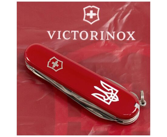 Нож Victorinox Climber Ukraine Red "Тризуб" (1.3703_T0010u), изображение 3 Нож Victorinox Climber Ukraine Red "Тризуб" (1.3703_T0010u), изображение 3