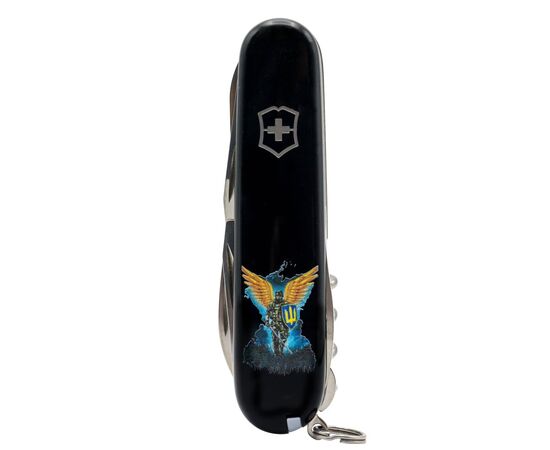 Нож Victorinox Climber Ukraine Black "Янгол ЗСУ" (1.3703.3_T1061u), изображение 6