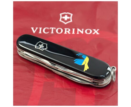 Нож Victorinox Climber Ukraine Black "Голуб Миру Жовто-Блакитний" (1.3703.3_T1036u), изображение 3 Нож Victorinox Climber Ukraine Black "Голуб Миру Жовто-Блакитний" (1.3703.3_T1036u), изображение 3