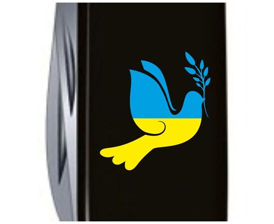 Нож Victorinox Climber Ukraine Black "Голуб Миру Жовто-Блакитний" (1.3703.3_T1036u), изображение 6 Нож Victorinox Climber Ukraine Black "Голуб Миру Жовто-Блакитний" (1.3703.3_T1036u), изображение 6