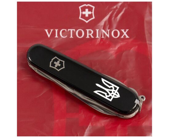 Нож Victorinox Climber Ukraine Black "Тризуб" (1.3703.3_T0010u), изображение 3