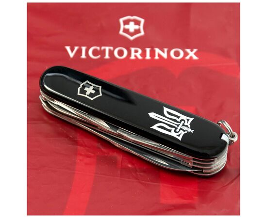 Нож Victorinox Climber Ukraine Black "Тризуб ОУН" (1.3703.3_T0300u), изображение 2 Нож Victorinox Climber Ukraine Black "Тризуб ОУН" (1.3703.3_T0300u), изображение 2