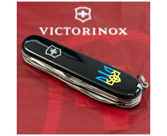 Нож Victorinox Climber Ukraine Black "Тризуб Жовто-Блакитний" (1.3703.3_T0016u), изображение 3