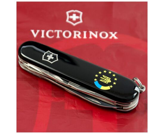 Нож Victorinox Climber Ukraine Black "Україна ЄС" (1.3703.3_T1130u), изображение 3 Нож Victorinox Climber Ukraine Black "Україна ЄС" (1.3703.3_T1130u), изображение 3