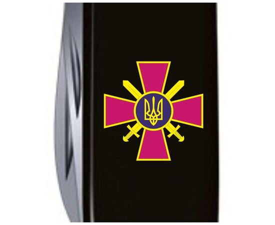 Нож Victorinox Huntsman Army Black "Емблема СВ ЗСУ" (1.3713.3_W0020u), изображение 4 Нож Victorinox Huntsman Army Black "Емблема СВ ЗСУ" (1.3713.3_W0020u), изображение 4