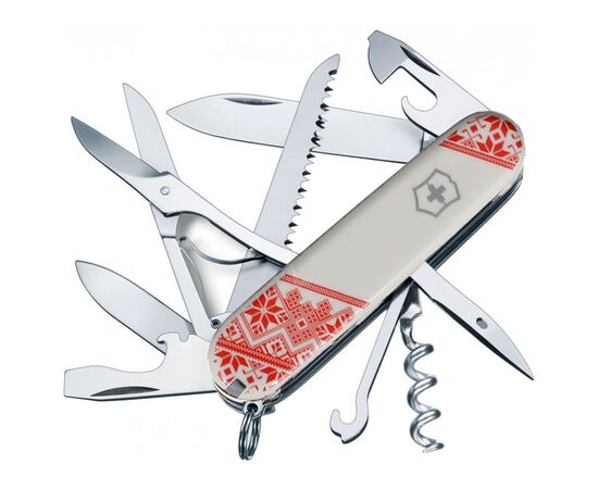 Нож Victorinox Huntsman Ukraine White "Вишиванка" (1.3713.7_T0051r)