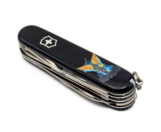 Нож Victorinox Huntsman Ukraine Black "Янгол ЗСУ" (1.3713.3_T1061u), изображение 6 Нож Victorinox Huntsman Ukraine Black "Янгол ЗСУ" (1.3713.3_T1061u), изображение 6
