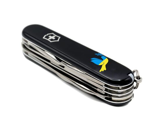 Нож Victorinox Huntsman Ukraine Black "Голуб Миру Жовто-Блакитний" (1.3713.3_T1036u), изображение 7 Нож Victorinox Huntsman Ukraine Black "Голуб Миру Жовто-Блакитний" (1.3713.3_T1036u), изображение 7