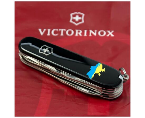 Ніж Victorinox Huntsman Ukraine Black "Карта України Жовто-Блакитна" (1.3713.3_T1166u), зображення 2