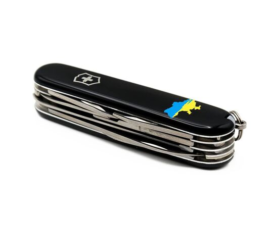 Ніж Victorinox Huntsman Ukraine Black "Карта України Жовто-Блакитна" (1.3713.3_T1166u), зображення 5
