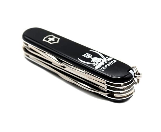 Нож Victorinox Huntsman Ukraine Black "Козак з Шаблями" (1.3713.3_T1110u), изображение 5 Нож Victorinox Huntsman Ukraine Black "Козак з Шаблями" (1.3713.3_T1110u), изображение 5