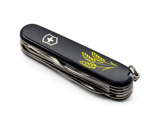 Нож Victorinox Huntsman Ukraine Black "Колосся Пшениці" (1.3713.3_T1338u), изображение 5 Нож Victorinox Huntsman Ukraine Black "Колосся Пшениці" (1.3713.3_T1338u), изображение 5
