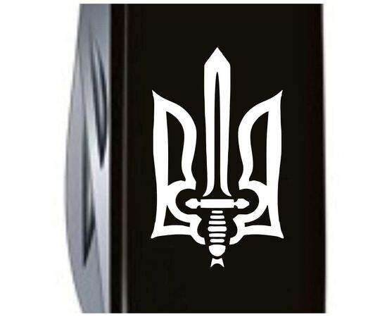 Нож Victorinox Huntsman Ukraine Black "Тризуб ОУН" (1.3713.3_T0300u), изображение 5