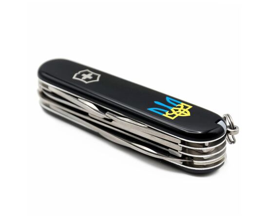 Нож Victorinox Huntsman Ukraine Black "Тризуб Жовто-Блакитний" (1.3713.3_T0016u), изображение 4 Нож Victorinox Huntsman Ukraine Black "Тризуб Жовто-Блакитний" (1.3713.3_T0016u), изображение 4