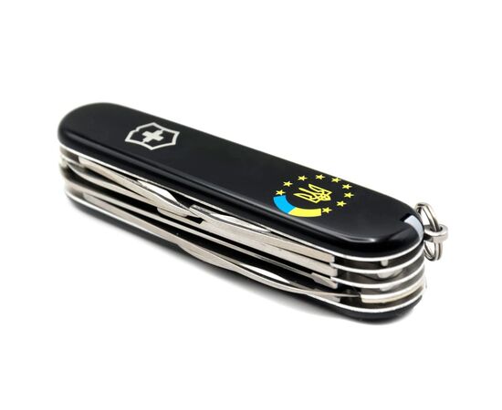 Нож Victorinox Huntsman Ukraine Black "Україна ЄС" (1.3713.3_T1130u), изображение 5