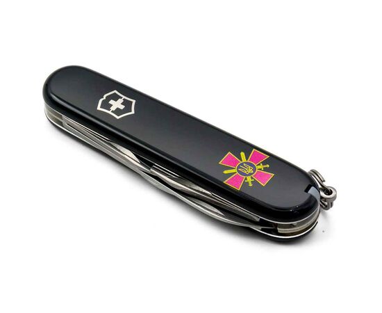 Нож Victorinox Spartan Army Black "Емблема СВ ЗСУ" (1.3603.3_W0020u), изображение 6 Нож Victorinox Spartan Army Black "Емблема СВ ЗСУ" (1.3603.3_W0020u), изображение 6