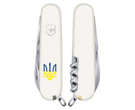 Нож Victorinox Spartan Ukraine White "Тризуб Жовто-Блакитний" (1.3603.7_T0017u), изображение 3 Нож Victorinox Spartan Ukraine White "Тризуб Жовто-Блакитний" (1.3603.7_T0017u), изображение 3