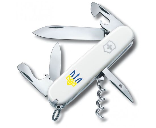 Нож Victorinox Spartan Ukraine White "Тризуб Жовто-Блакитний" (1.3603.7_T0017u)