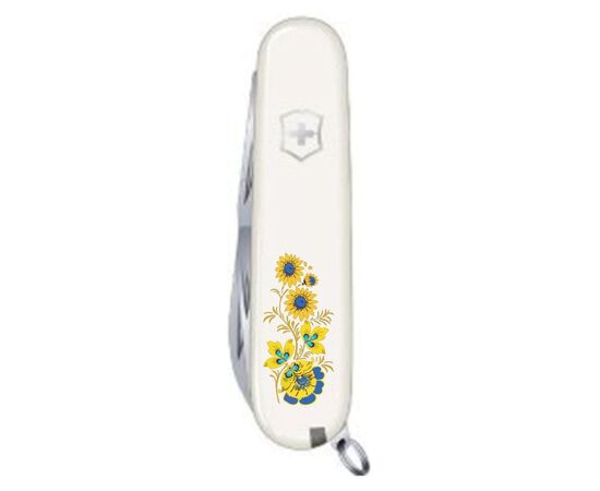 Нож Victorinox Spartan Ukraine White "Квіти" (1.3603.7_T1050u), изображение 3 Нож Victorinox Spartan Ukraine White "Квіти" (1.3603.7_T1050u), изображение 3