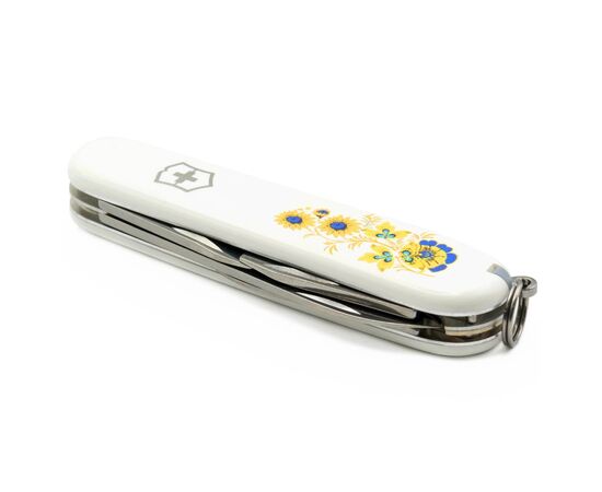 Нож Victorinox Spartan Ukraine White "Квіти" (1.3603.7_T1050u), изображение 5 Нож Victorinox Spartan Ukraine White "Квіти" (1.3603.7_T1050u), изображение 5