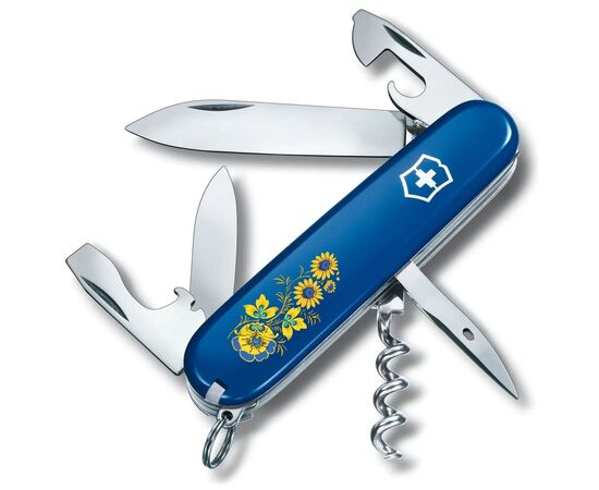 Нож Victorinox Spartan Ukraine Blue "Квіти" (1.3603.2_T1050u)