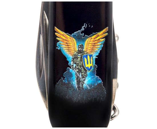 Нож Victorinox Spartan Ukraine Black "Янгол ЗСУ" (1.3603.3_T1061u), изображение 4 Нож Victorinox Spartan Ukraine Black "Янгол ЗСУ" (1.3603.3_T1061u), изображение 4