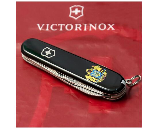 Нож Victorinox Spartan Ukraine Black "Великий Герб України" (1.3603.3_T0400u), изображение 2
