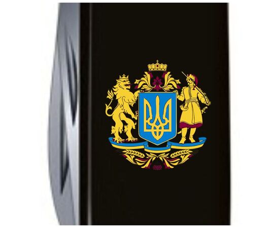 Нож Victorinox Spartan Ukraine Black "Великий Герб України" (1.3603.3_T0400u), изображение 4