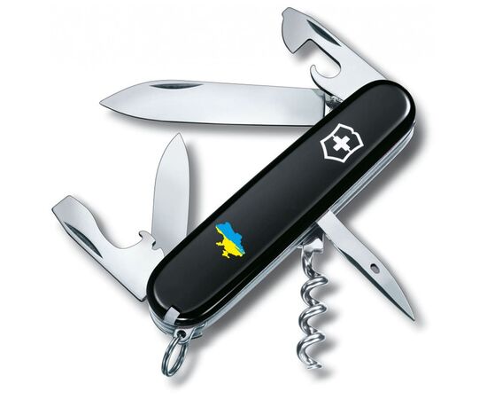 Нож Victorinox Spartan Ukraine Black "Карта України Жовто-Блакитна" (1.3603.3_T1166u)