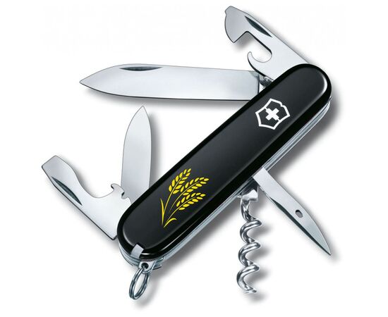 Нож Victorinox Spartan Ukraine Black "Колосся Пшениці" (1.3603.3_T1338u)